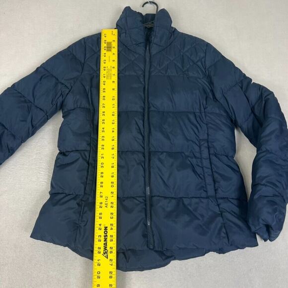 Old Navy Jacket Womens Medium Navy Blue Quilted Puffer Waist Length Winter - Picture 6 of 14